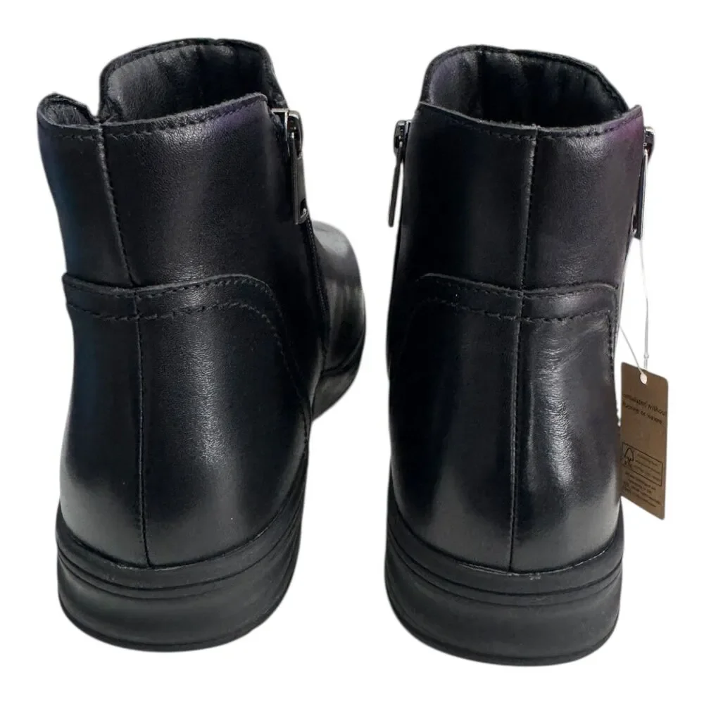 Propet Delphi Boots Womens Size 8.5 X 2E Black WFA006L Waterproof Zipper Comfort